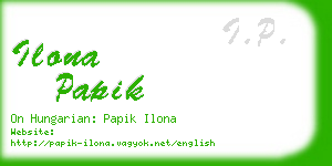 ilona papik business card